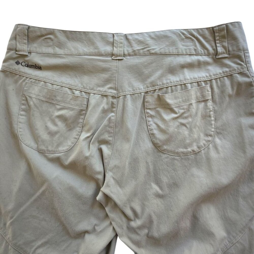 Columbia Womens Outdoor Utility Beige Pants 12 Short Nylon Blend Lightweight - Picture 5 of 11